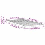 Casa si Gradina - Mobilier - Paturi si accesorii - Paturi - Cadru de pat de podea Maro 100 x 210 cm Lemn masiv de pin - Infinity.ro