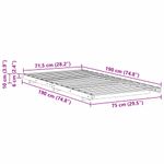 Casa si Gradina - Mobilier - Paturi si accesorii - Paturi - Cadru de pat de podea Alb 75 x 190 cm Lemn masiv de pin - Infinity.ro