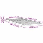 Casa si Gradina - Mobilier - Paturi si accesorii - Paturi - Cadru de pat de podea Maro ceruit 90 x 200 cm Lemn masiv de pin - Infinity.ro