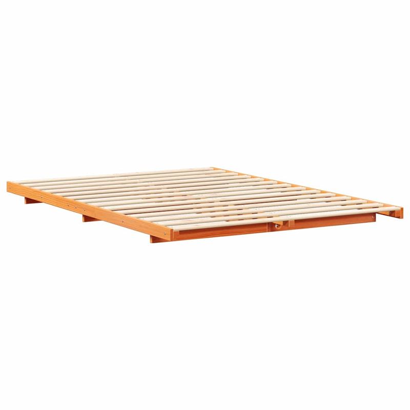 Casa si Gradina - Mobilier - Paturi si accesorii - Paturi - Cadru de pat de podea Maro ceruit 140 x 210 cm - Infinity.ro