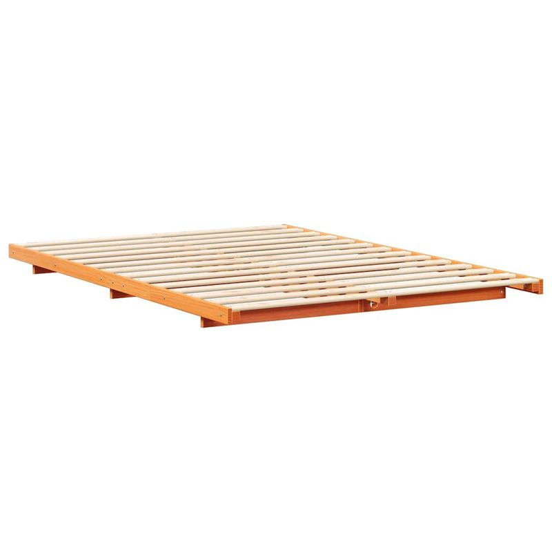 Casa si Gradina - Mobilier - Paturi si accesorii - Paturi - Cadru de pat de podea Maro ceruit 140 x 210 cm - Infinity.ro