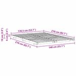Casa si Gradina - Mobilier - Paturi si accesorii - Paturi - Cadru de pat de podea Maro ceruit 140 x 210 cm - Infinity.ro