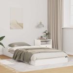 Casa si Gradina - Mobilier - Paturi si accesorii - Paturi - Cadru de pat Alb 90 x 200 cm Lemn masiv de pin - Infinity.ro