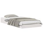 Casa si Gradina - Mobilier - Paturi si accesorii - Paturi - Cadru de pat Alb 90 x 200 cm Lemn masiv de pin - Infinity.ro