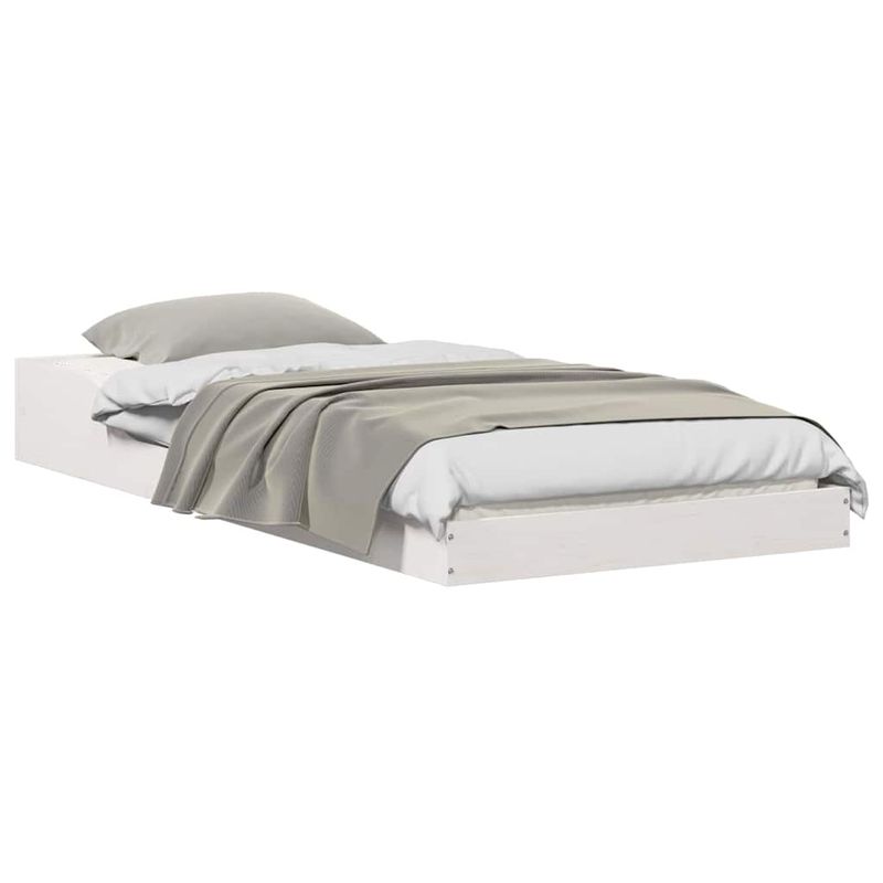Casa si Gradina - Mobilier - Paturi si accesorii - Paturi - Cadru de pat Alb 90 x 200 cm Lemn masiv de pin - Infinity.ro