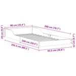 Casa si Gradina - Mobilier - Paturi si accesorii - Paturi - Cadru de pat Alb 90 x 200 cm Lemn masiv de pin - Infinity.ro