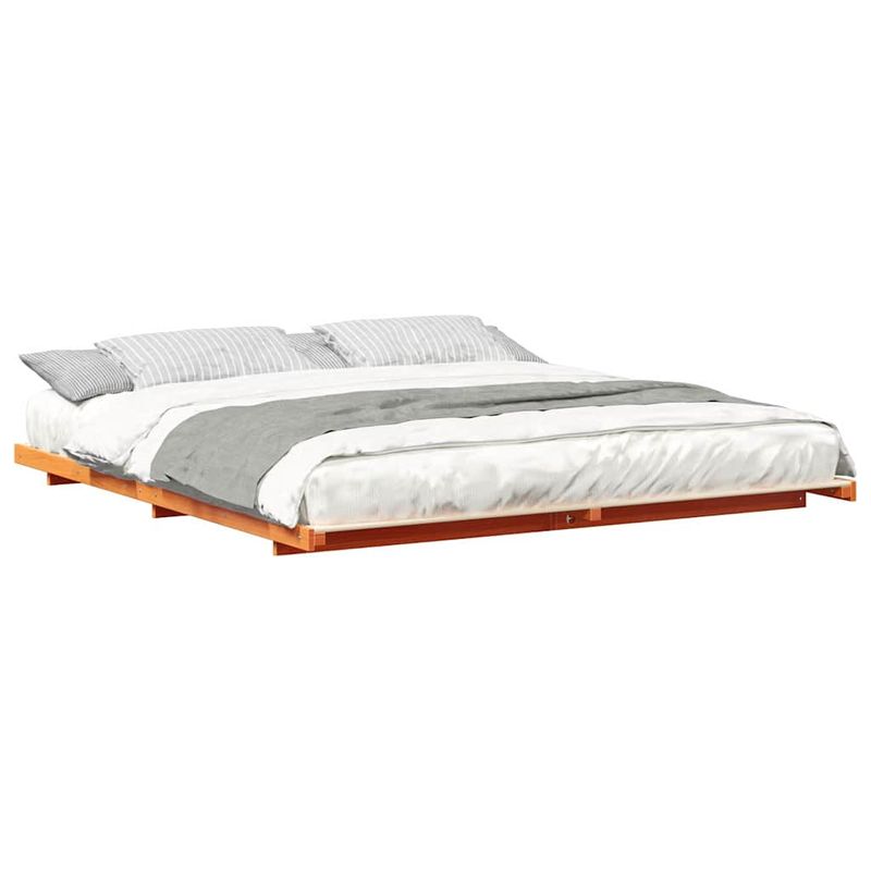 Casa si Gradina - Mobilier - Paturi si accesorii - Paturi - Cadru de pat de podea Maro ceruit 200 x 210 cm - Infinity.ro