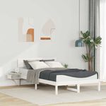 Casa si Gradina - Mobilier - Paturi si accesorii - Paturi - Cadru de pat cu mese laterale cu headboard Alb 140 x 200 cm - Infinity.ro