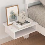 Casa si Gradina - Mobilier - Paturi si accesorii - Paturi - Cadru de pat cu mese laterale Alb 75 x 190 cm Lemn masiv de pin - Infinity.ro