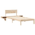 Casa si Gradina - Mobilier - Paturi si accesorii - Paturi - Cadru de pat cu mese laterale cu headboard Maro 90 x 190 cm - Infinity.ro