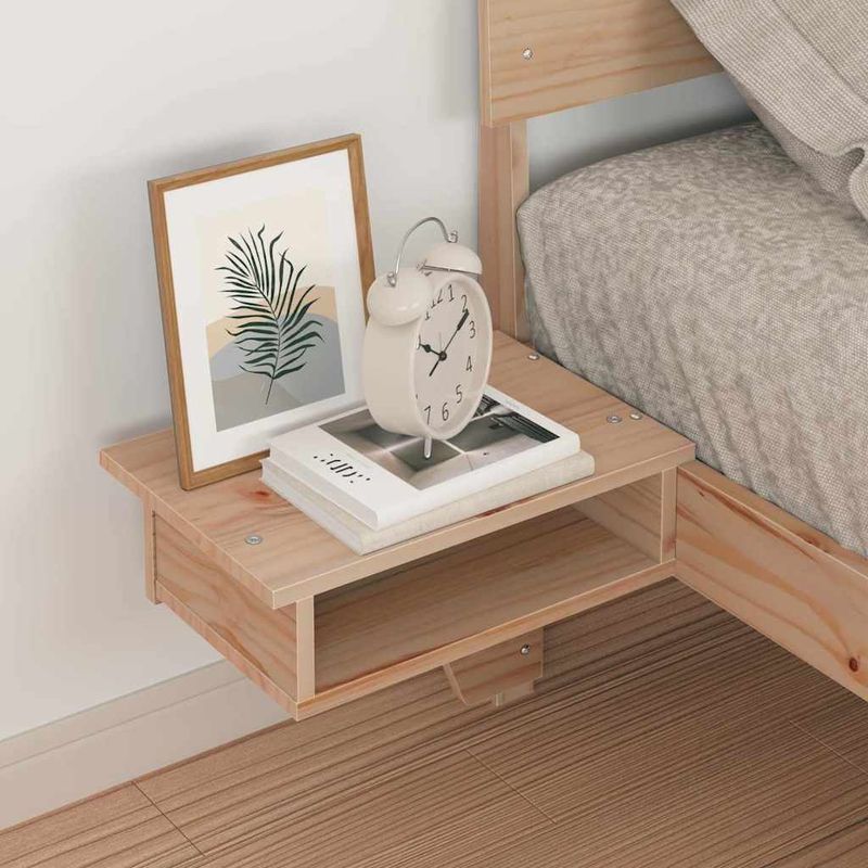 Casa si Gradina - Mobilier - Paturi si accesorii - Paturi - Cadru de pat cu mese laterale cu headboard Maro 90 x 190 cm - Infinity.ro