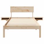 Casa si Gradina - Mobilier - Paturi si accesorii - Paturi - Cadru de pat cu mese laterale cu headboard Maro 90 x 190 cm - Infinity.ro
