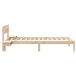Casa si Gradina - Mobilier - Paturi si accesorii - Paturi - Cadru de pat cu mese laterale cu headboard Maro 90 x 190 cm - Infinity.ro
