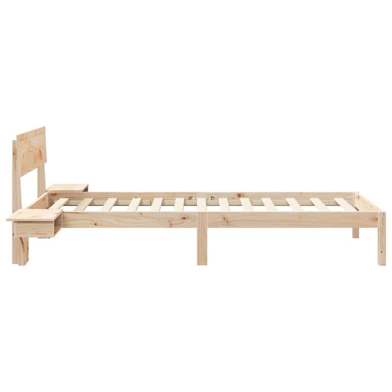 Casa si Gradina - Mobilier - Paturi si accesorii - Paturi - Cadru de pat cu mese laterale cu headboard Maro 90 x 190 cm - Infinity.ro