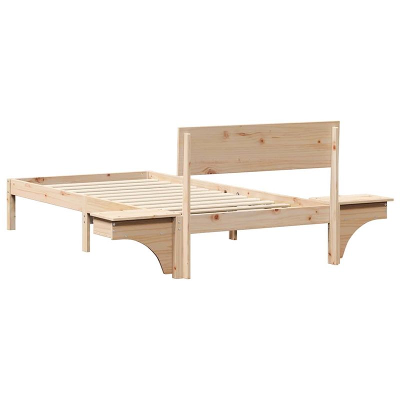 Casa si Gradina - Mobilier - Paturi si accesorii - Paturi - Cadru de pat cu mese laterale cu headboard Maro 90 x 190 cm - Infinity.ro