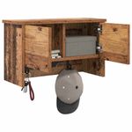Casa si Gradina - Mobilier - Biblioteci si rafturi - Rafturi - Racator de paltoane montat pe perete Lemn vechi 50 x 20 x 30 cm - Infinity.ro