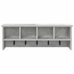Casa si Gradina - Mobilier - Biblioteci si rafturi - Rafturi - Racator de paltoane montat pe perete Gri beton 75 x 16 x 26 cm - Infinity.ro