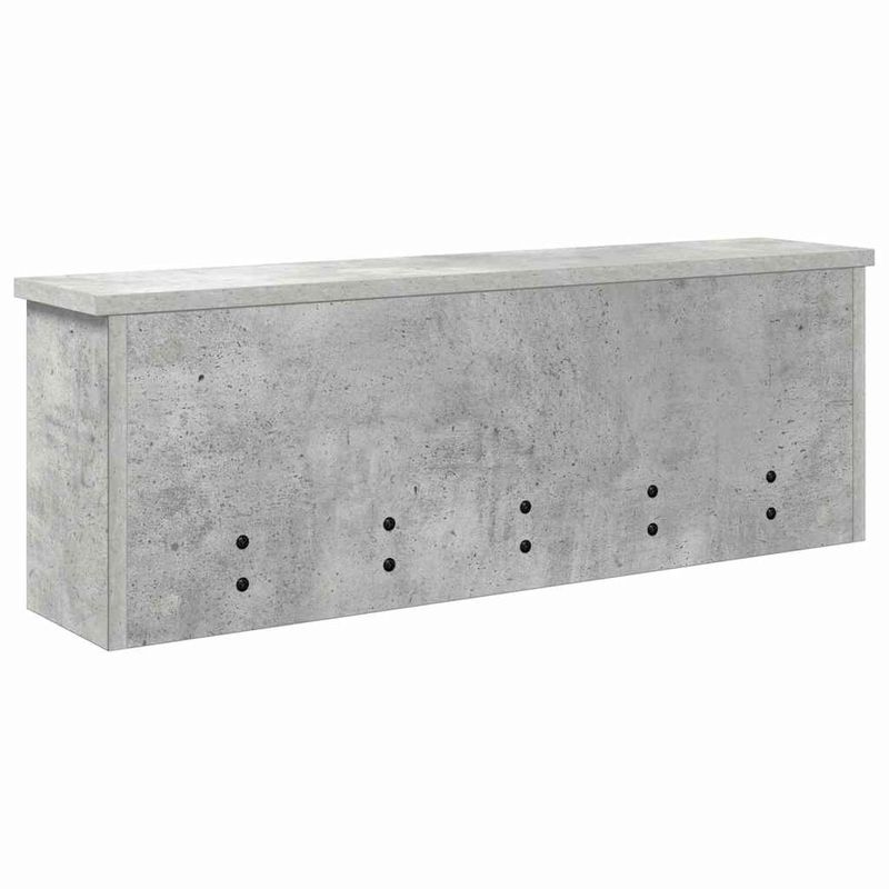 Casa si Gradina - Mobilier - Biblioteci si rafturi - Rafturi - Racator de paltoane montat pe perete Gri beton 75 x 16 x 26 cm - Infinity.ro