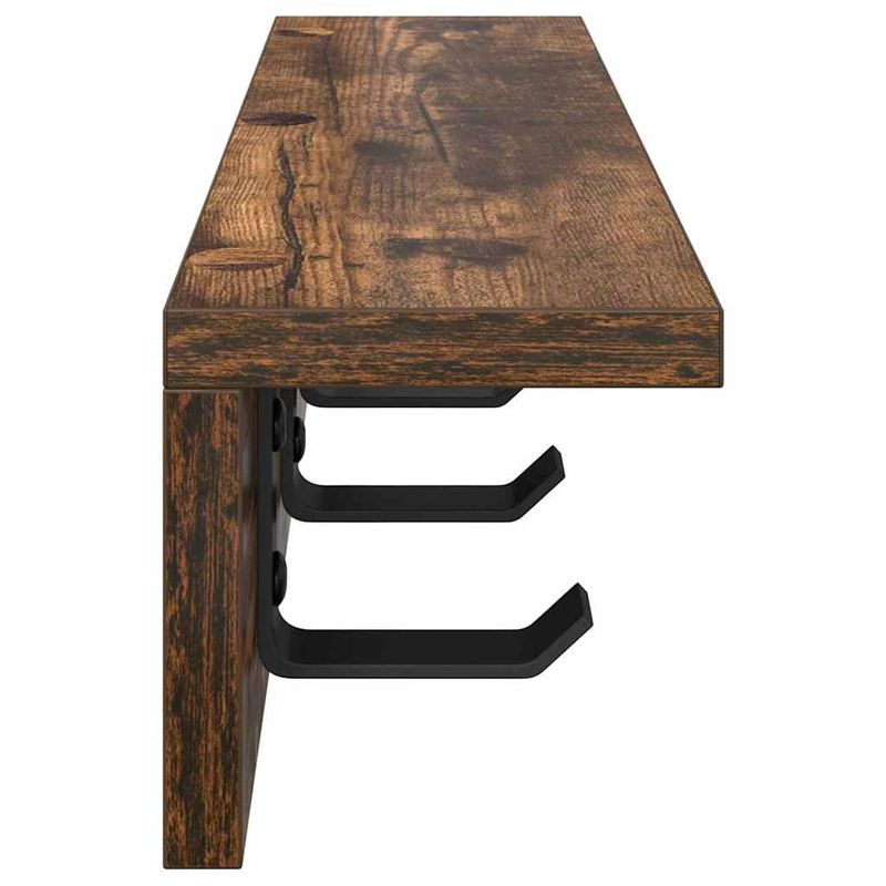 Casa si Gradina - Mobilier - Biblioteci si rafturi - Rafturi - Racator de paltoane montat pe perete cu raft Pe perete Stejar afumat - Infinity.ro