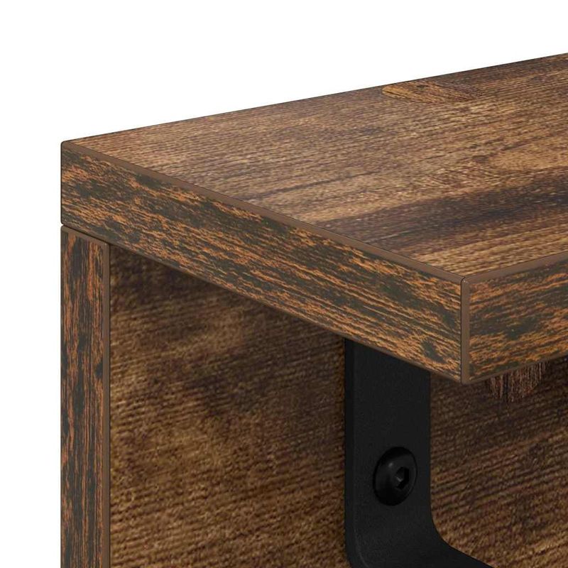 Casa si Gradina - Mobilier - Biblioteci si rafturi - Rafturi - Racator de paltoane montat pe perete cu raft Pe perete Stejar afumat - Infinity.ro