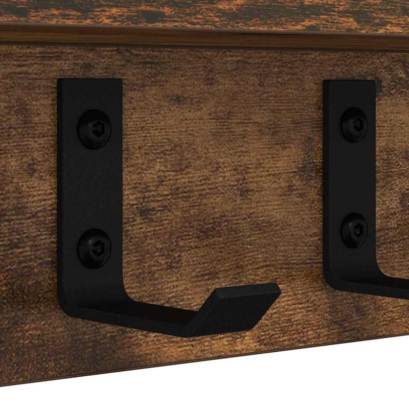 Casa si Gradina - Mobilier - Biblioteci si rafturi - Rafturi - Racator de paltoane montat pe perete cu raft Pe perete Stejar afumat - Infinity.ro