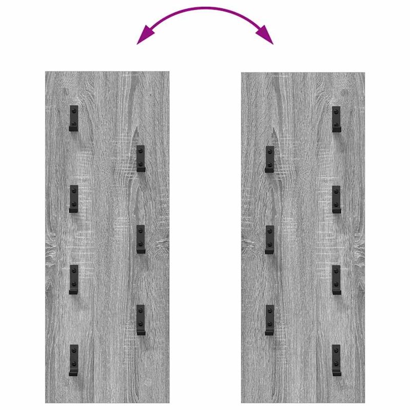 Casa si Gradina - Mobilier - Biblioteci si rafturi - Rafturi - Racator de paltoane montat pe perete Pe perete sonoma gri - Infinity.ro