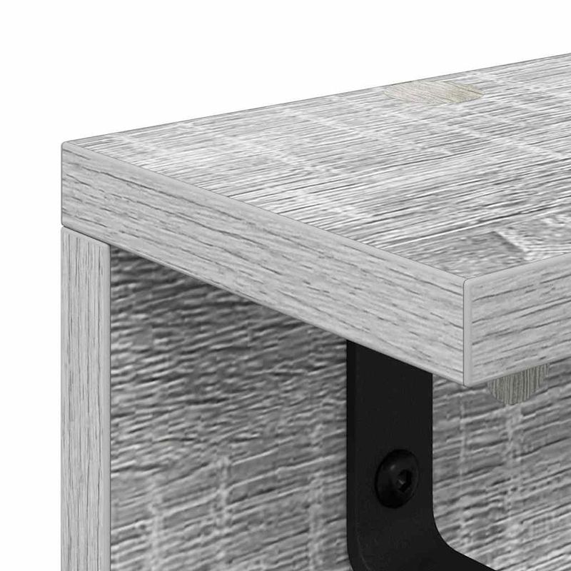 Casa si Gradina - Mobilier - Biblioteci si rafturi - Rafturi - Racator de paltoane montat pe perete cu raft Pe perete sonoma gri - Infinity.ro