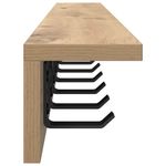 Casa si Gradina - Mobilier - Biblioteci si rafturi - Rafturi - Racator de paltoane montat pe perete cu raft Pe perete stejar artizanal - Infinity.ro