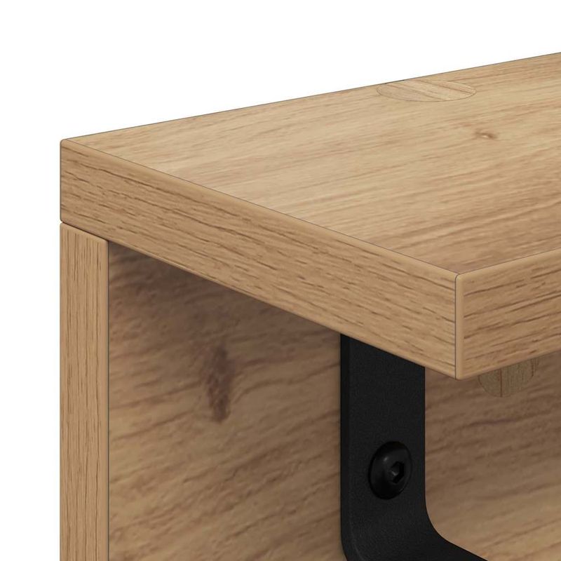 Casa si Gradina - Mobilier - Biblioteci si rafturi - Rafturi - Racator de paltoane montat pe perete cu raft Pe perete stejar artizanal - Infinity.ro