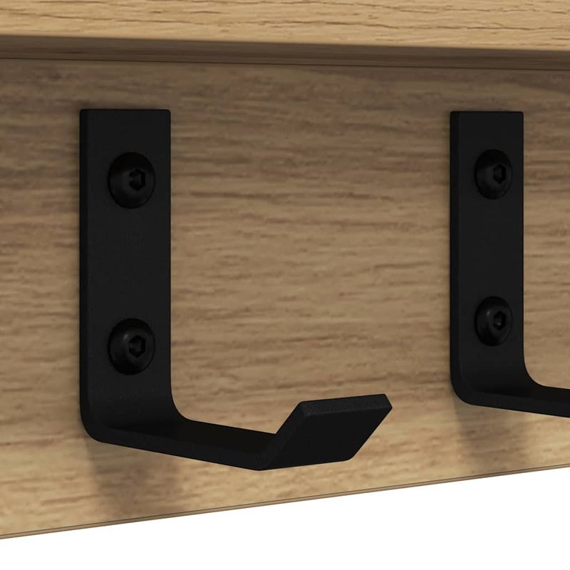 Casa si Gradina - Mobilier - Biblioteci si rafturi - Rafturi - Racator de paltoane montat pe perete cu raft Pe perete stejar artizanal - Infinity.ro