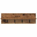 Casa si Gradina - Mobilier - Biblioteci si rafturi - Rafturi - Racator de paltoane montat pe perete cu raft Pe perete Lemn vechi - Infinity.ro