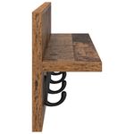 Casa si Gradina - Mobilier - Biblioteci si rafturi - Rafturi - Racator de paltoane montat pe perete cu raft Pe perete Lemn vechi - Infinity.ro