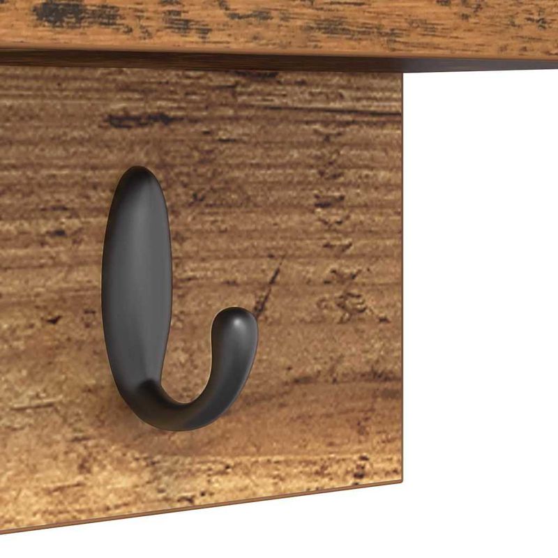 Casa si Gradina - Mobilier - Biblioteci si rafturi - Rafturi - Racator de paltoane montat pe perete cu raft Pe perete Lemn vechi - Infinity.ro
