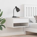 Casa si Gradina - Mobilier - Comode si corpuri - Noptiere - Noptiera Montata pe Perete 2 pcs Alb 50 x 32.5 x 24 cm - Infinity.ro