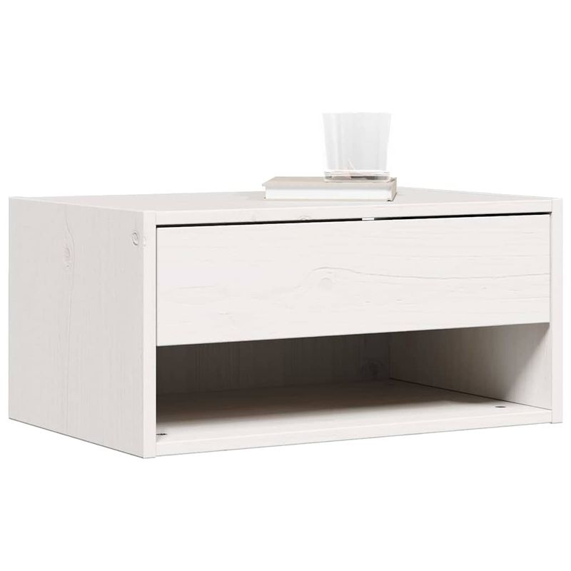 Casa si Gradina - Mobilier - Comode si corpuri - Noptiere - Noptiera Montata pe Perete 2 pcs Alb 50 x 32.5 x 24 cm - Infinity.ro