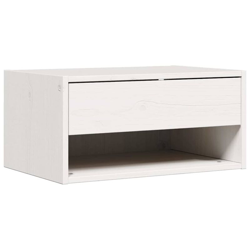 Casa si Gradina - Mobilier - Comode si corpuri - Noptiere - Noptiera Montata pe Perete 2 pcs Alb 50 x 32.5 x 24 cm - Infinity.ro