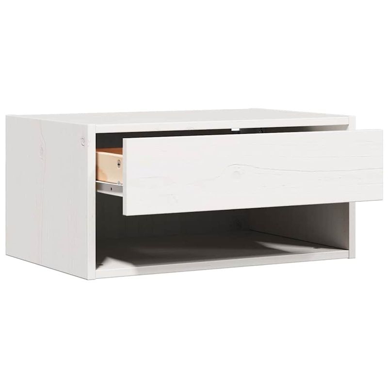 Casa si Gradina - Mobilier - Comode si corpuri - Noptiere - Noptiera Montata pe Perete 2 pcs Alb 50 x 32.5 x 24 cm - Infinity.ro