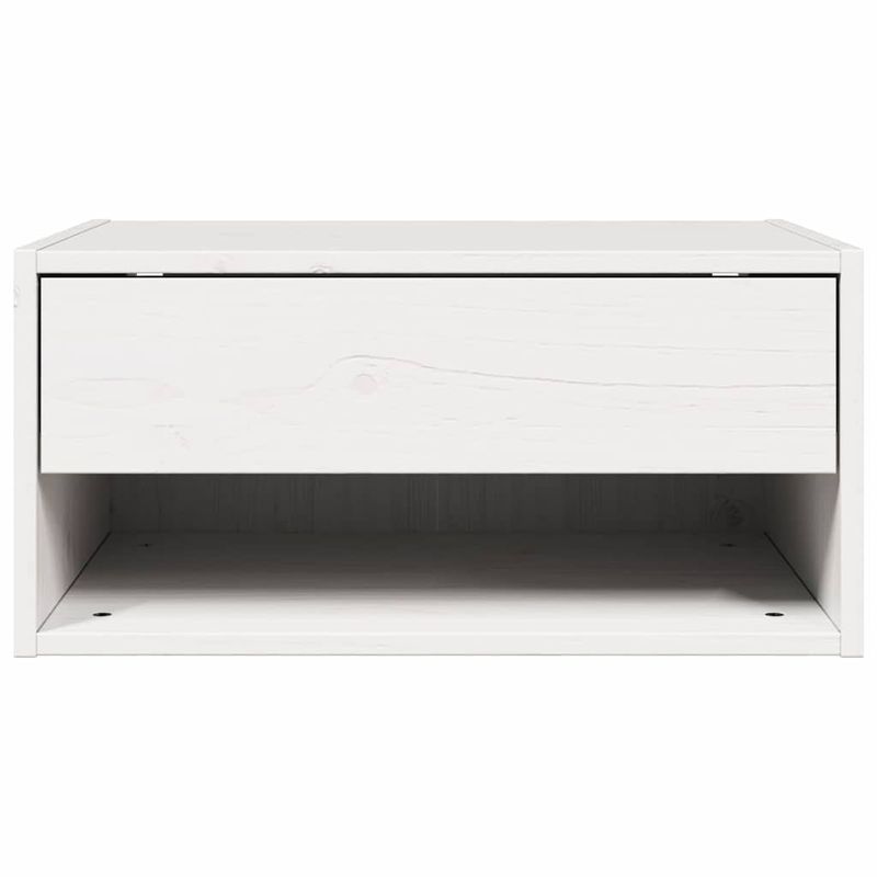 Casa si Gradina - Mobilier - Comode si corpuri - Noptiere - Noptiera Montata pe Perete 2 pcs Alb 50 x 32.5 x 24 cm - Infinity.ro