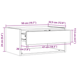 Casa si Gradina - Mobilier - Comode si corpuri - Noptiere - Noptiera Montata pe Perete 2 pcs Alb 50 x 32.5 x 24 cm - Infinity.ro