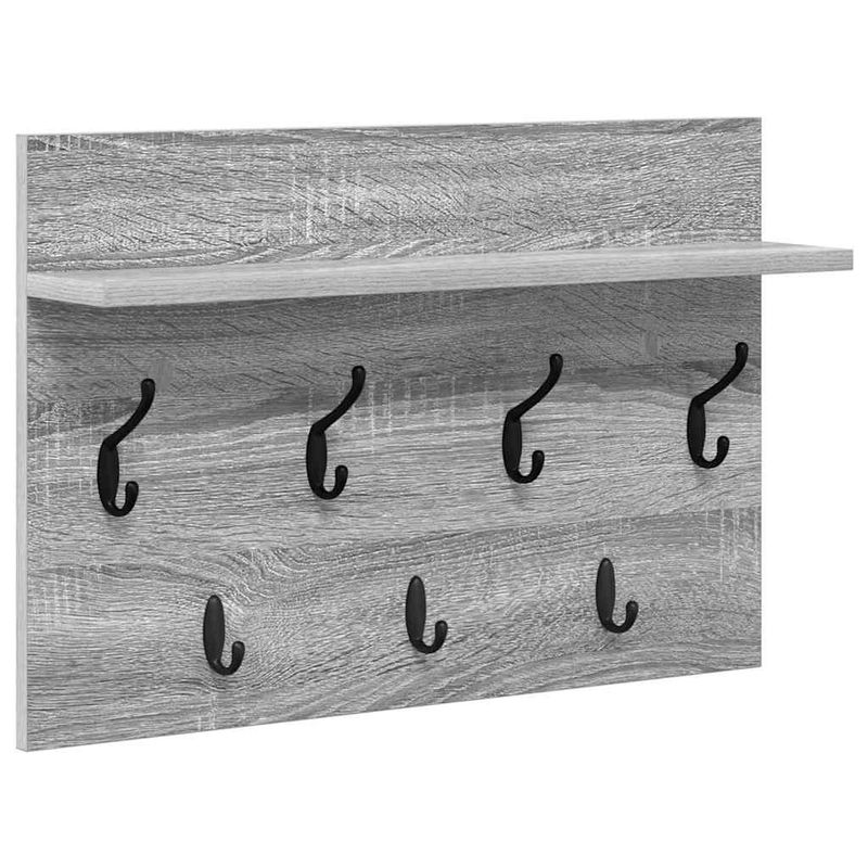 Casa si Gradina - Mobilier - Biblioteci si rafturi - Rafturi - Racator de paltoane montat pe perete sonoma gri 60 x 40 x 12 cm - Infinity.ro