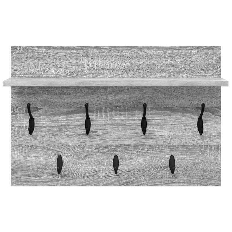 Casa si Gradina - Mobilier - Biblioteci si rafturi - Rafturi - Racator de paltoane montat pe perete sonoma gri 60 x 40 x 12 cm - Infinity.ro