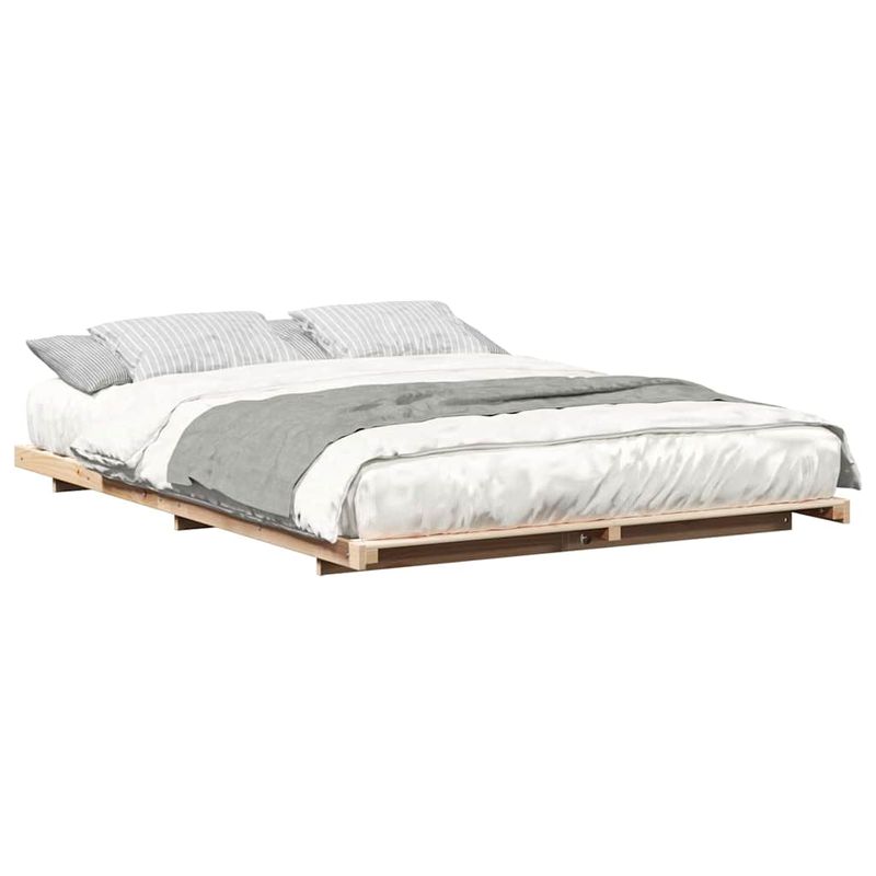 Casa si Gradina - Mobilier - Paturi si accesorii - Paturi - Cadru de pat de podea Maro 150 x 200 cm Lemn masiv de pin - Infinity.ro