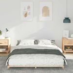 Casa si Gradina - Mobilier - Paturi si accesorii - Paturi - Cadru de pat de podea Maro 150 x 200 cm Lemn masiv de pin - Infinity.ro