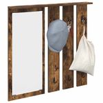 Casa si Gradina - Mobilier - Biblioteci si rafturi - Rafturi - Racator de paltoane montat pe perete cu raft Pe perete cu oglinda Stejar afumat - Infinity.ro