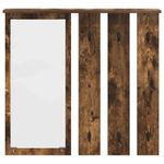 Casa si Gradina - Mobilier - Biblioteci si rafturi - Rafturi - Racator de paltoane montat pe perete cu raft Pe perete cu oglinda Stejar afumat - Infinity.ro