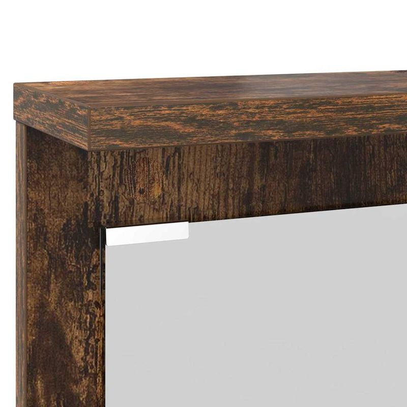 Casa si Gradina - Mobilier - Biblioteci si rafturi - Rafturi - Racator de paltoane montat pe perete cu raft Pe perete cu oglinda Stejar afumat - Infinity.ro