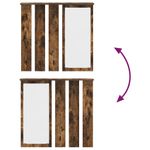 Casa si Gradina - Mobilier - Biblioteci si rafturi - Rafturi - Racator de paltoane montat pe perete cu raft Pe perete cu oglinda Stejar afumat - Infinity.ro