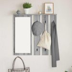 Casa si Gradina - Mobilier - Biblioteci si rafturi - Rafturi - Racator de paltoane montat pe perete sonoma gri 84 x 10 x 80 cm - Infinity.ro