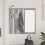 Casa si Gradina - Mobilier - Biblioteci si rafturi - Rafturi - Racator de paltoane montat pe perete sonoma gri 84 x 10 x 80 cm - Infinity.ro