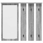 Casa si Gradina - Mobilier - Biblioteci si rafturi - Rafturi - Racator de paltoane montat pe perete sonoma gri 84 x 10 x 80 cm - Infinity.ro